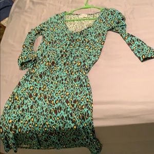Blue cheetah print dress